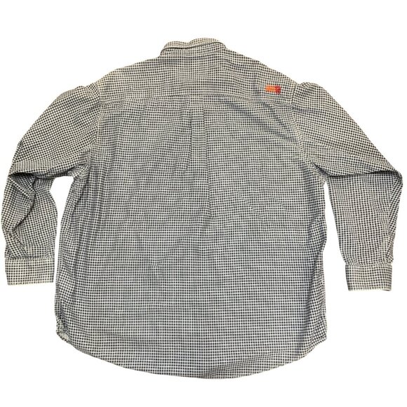 Ariat Work FR Men's Checkered Button-Down Shirt XXL Navy & White - Picture 9 of 16